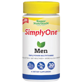 SimplyOne Men Multivitamins, Value Size, 90 Tablets, SuperNutrition