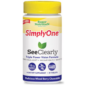 SimplyOne See Clearly, Triple Power Vision Formula, 30 Tablets, SuperNutrition