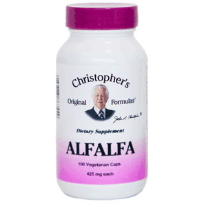 Christopher's Original Formulas Alfalfa, 410 mg, 100 Vegicaps, Christopher's Original Formulas