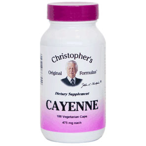 Cayenne Pepper Capsule, 100 Vegicaps, Christophers Original Formulas