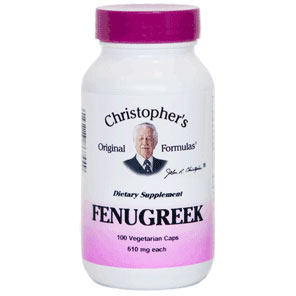 Christopher's Original Formulas Fenugreek, 575 mg, 100 Vegicaps, Christopher's Original Formulas