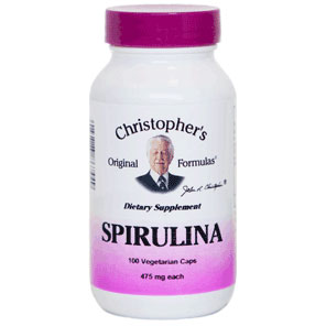 Christopher's Original Formulas Spirulina, 400 mg, 100 Vegicaps, Christopher's Original Formulas