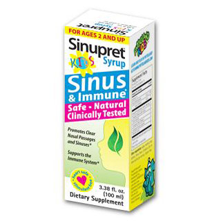 Sinupret for Kids Syrup, Sinus & Immune Support, 3.38 oz, Bionorica