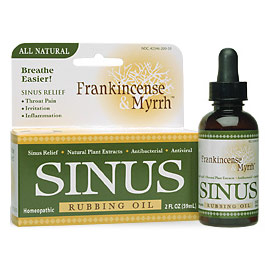 Frankincense & Myrrh Sinus Rubbing Oil, 2 oz, Frankincense & Myrrh