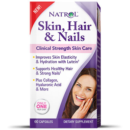 Skin, Hair & Nails Formula, Clinical Strength, 60 Capsules, Natrol