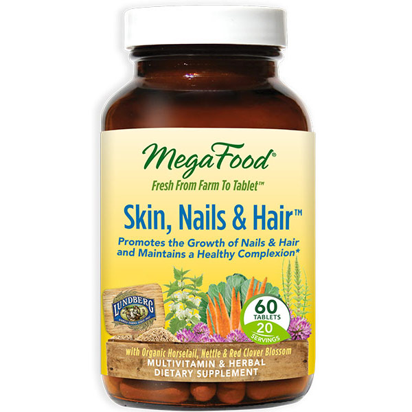 MegaFood DailyFoods Skin, Nails & Hair, Whole Food, 180 Tablets, MegaFood