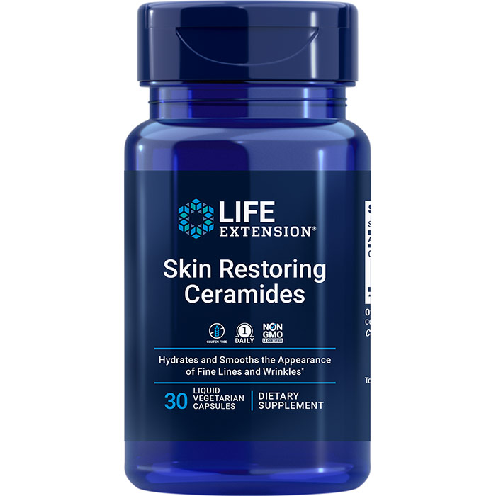 Skin Restoring Phytoceramides with Lipowheat, 30 Vegetarian Liquid Capsules, Life Extension
