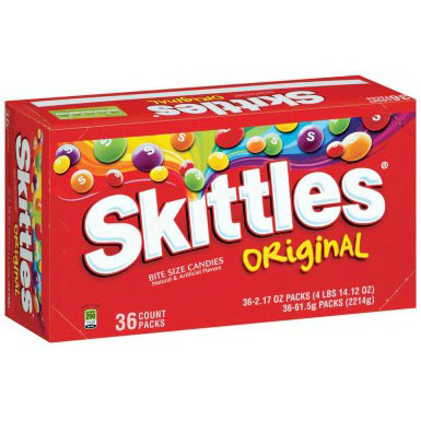 Skittles Skittles Original Fruit Candy, Bite size Candies, 2.17 oz x 36 ct