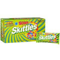 Skittles Skittles Sour Candy, Bite size Candies, 1.8 oz x 24 ct