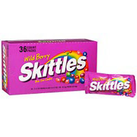 Skittles Skittles Wild Berry Candy, Bite size Candies, 2.17 oz x 36 ct