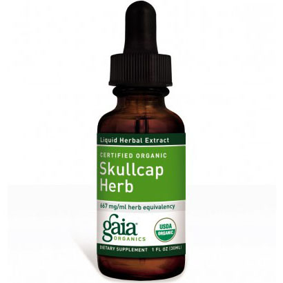 Skullcap Herb Liquid, Certified Organic, 1 oz, Gaia Herbs