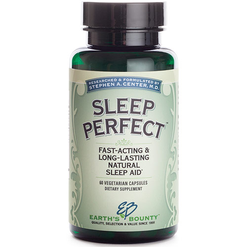 Sleep Perfect, Natural Sleep Aid, 60 Vegetarian Capsules, Earths Bounty