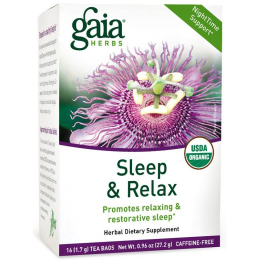 Sleep & Relax Tea, NightTime Support, 16 Tea Bags x 6 Boxes, Gaia Herbs