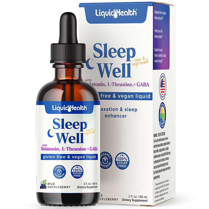 Sleep Well, Liquid Sleep Aid Supplement, 2 oz, Liquid Health