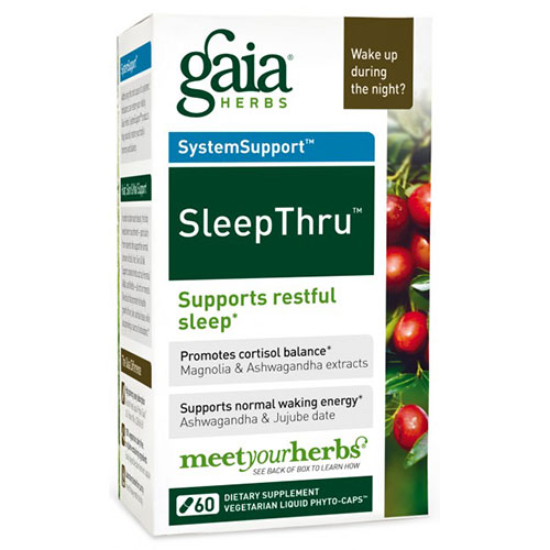 SleepThru, Supports Restful Sleep, 60 Liquid Phyto-Caps, Gaia Herbs