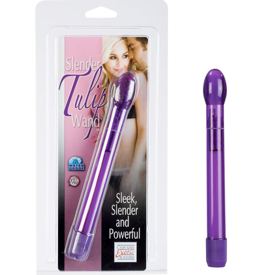 Slender Tulip Wand Vibrator - Violet, California Exotic Novelties