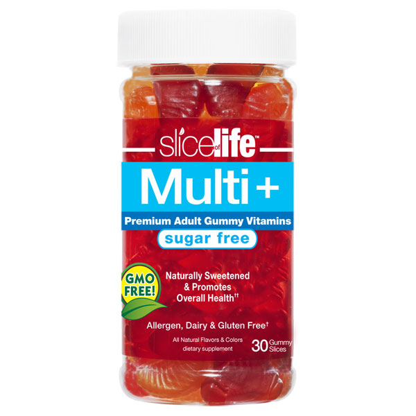 Slice of Life Multi + Gummy Vitamins for Adults, Sugar Free, 30 Gummy Slices, Hero Nutritionals Yumm