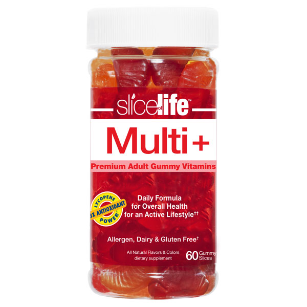 Slice of Life Multi Vitamin + Lycopene Chewable, 60 Gummies, Hero Nutritionals Yummi Bears