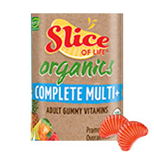 Slice of Life Organic Complete Multi-Vitamin Gummies, Daily Pack, 15 Packs, Yummi Bears
