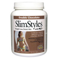 SlimStyles Weight Loss Drink Mix with PGX, Chocolate, 1.75 lb , Natural Factors