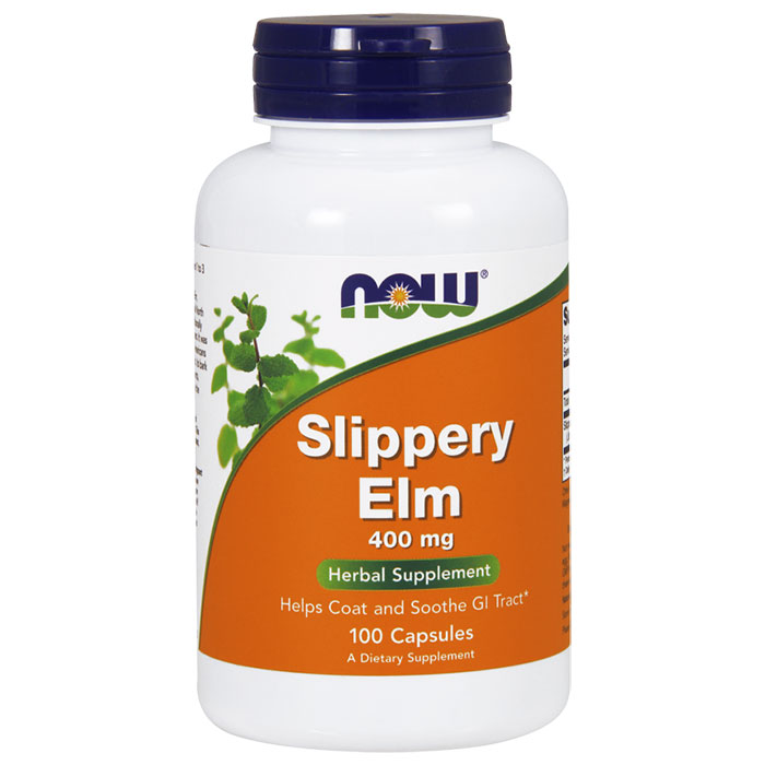 Slippery Elm 400mg 100 Caps, NOW Foods