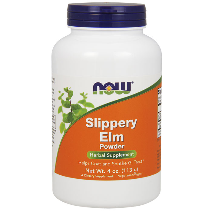 Slippery Elm Powder Vegetarian 4 oz, NOW Foods