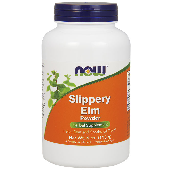 NOW Foods Slippery Elm Powder Vegetarian 4 oz, NOW Foods