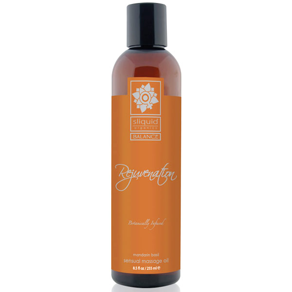 Sliquid Balance Rejuvenation Sensual Massage Oil, Mandarin Basil, 8.5 oz
