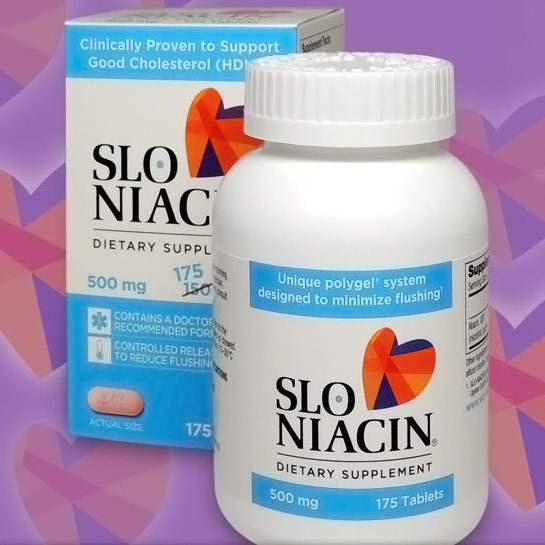 Slo-Niacin 500mg, 150 Tablets, Polygel Controlled-Release Niacin