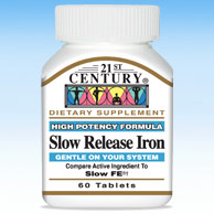 Slow Release Iron, 60 Tablets, 21st Century HealthCare