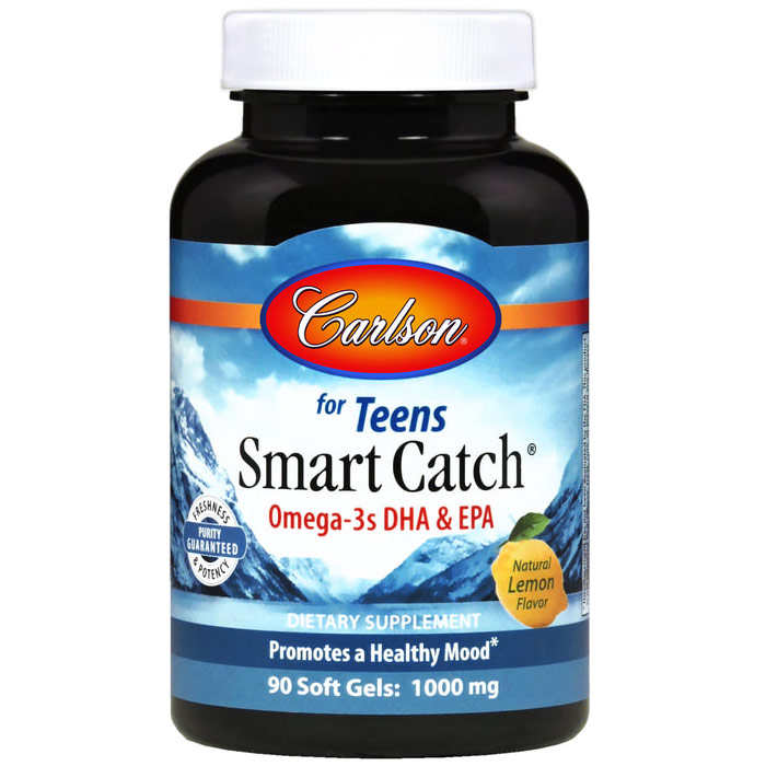 Carlson Laboratories Smart Catch Fish Oil for Teens, 90 Chewable Softgels, Carlson Labs