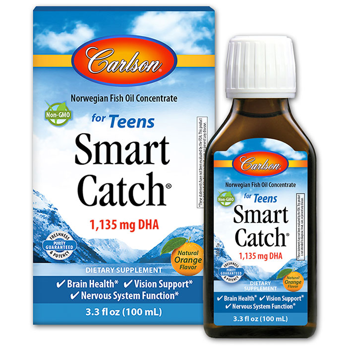 Smart Catch for Teens, DHA Liquid, 3.3 oz (100 ml), Carlson Labs