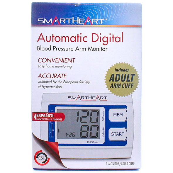 SmartHeart Automatic Digital Blood Pressure Arm Monitor (01-539), Veridian Healthcare
