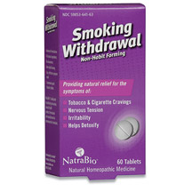 Smoking Withdrawal 60 tabs, NatraBio (Natra-Bio)