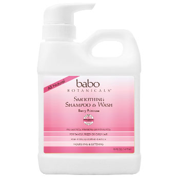 Smoothing Shampoo & Wash Family Size, Berry Primrose, 16 oz, Babo Botanicals