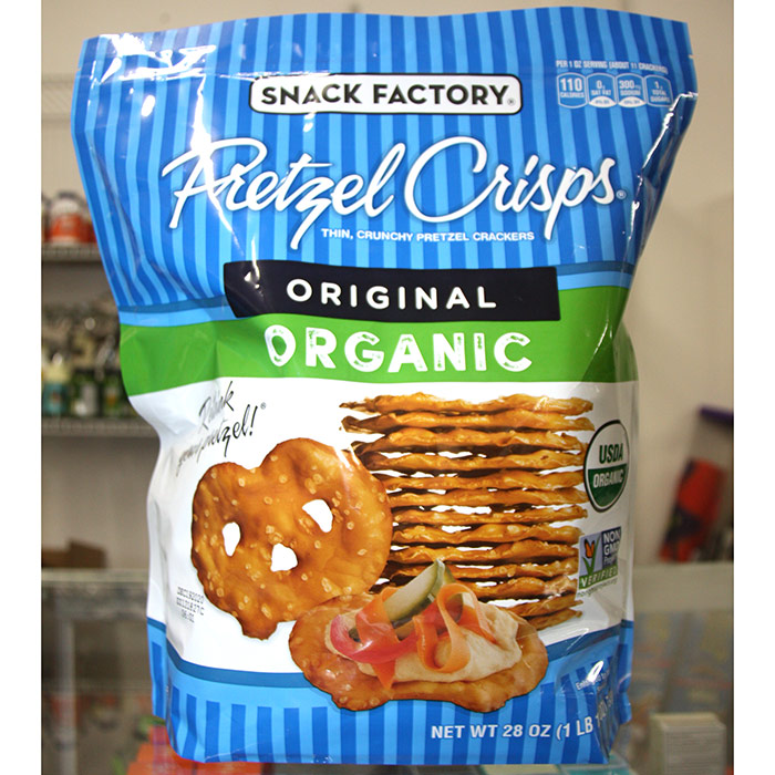 Snack Factory Organic Pretzel Crisps, Original, 28 oz (794 g)