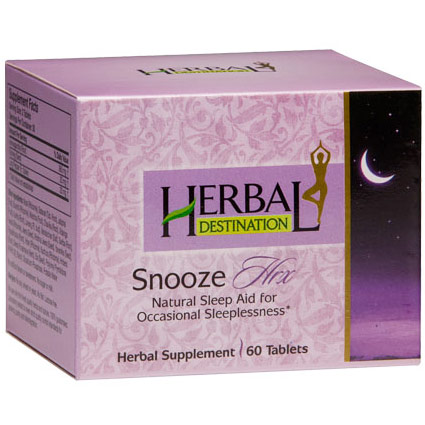 Herbal Destination Snooze Hrx, Natural Sleep Aid, 60 Tablets, Herbal Destination