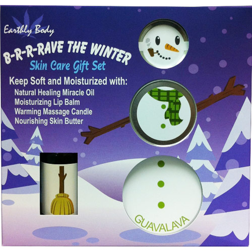 Snowman Skin Care Gift Set, Guavalava, 1 Set, Earthly Body