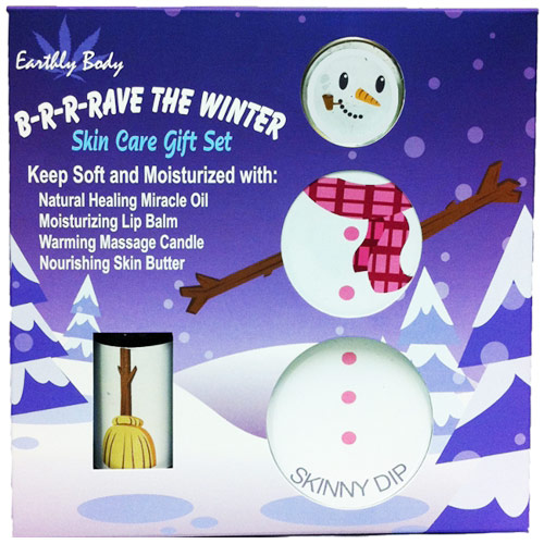 Earthly Body Snowman Skin Care Gift Set, Skinny Dip, 1 Set, Earthly Body