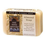 Bar Soap - Almond, 7 oz, One with Nature Dead Sea Mineral Soap