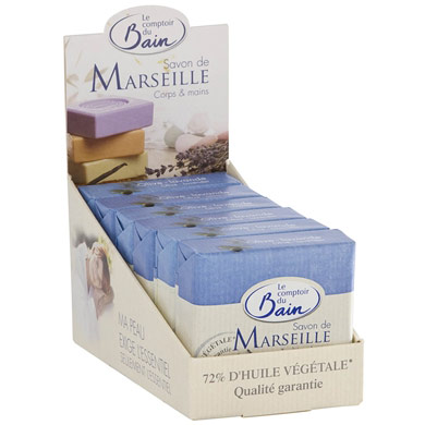 Le Comptoir Du Bain Traditional Marseille Soap Bar, Lavender & Olive, 3.52 oz, Le Comptoir Du Bain