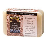 One with Nature Bar Soap - Coconut Milk, 7 oz, One with Nature Dead Sea Mineral Soap