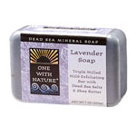 Bar Soap - Lavender, 7 oz, One with Nature Dead Sea Mineral Soap
