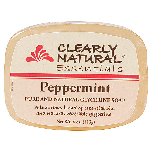 Clearly Natural Soaps Glycerine Bar Soap - Peppermint, 4 oz, Clearly Natural Soaps