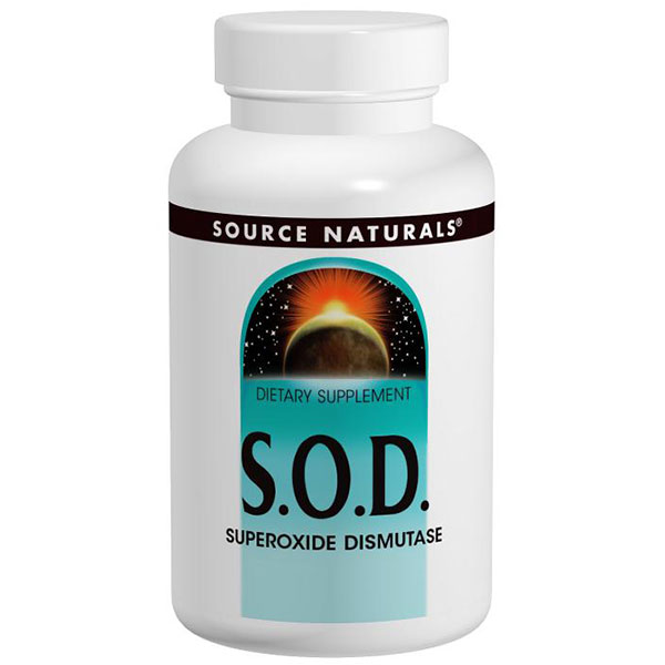 SOD (Superoxide Dismutase) 2000 units, 180 Tablets, Source Naturals