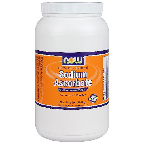 Sodium Ascorbate Powder Vegetarian, 3 lb, NOW Foods