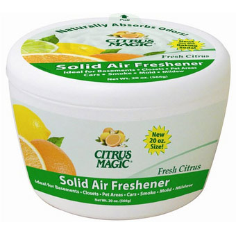 Solid Air Freshener, Fresh Citrus, 20 oz, Citrus Magic