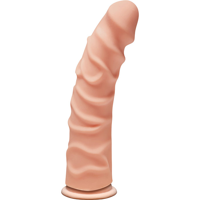 The D - Ragin D 8 Inch Dong - Vanilla, with Suction Cup Base for Added Stability, Doc Johnson