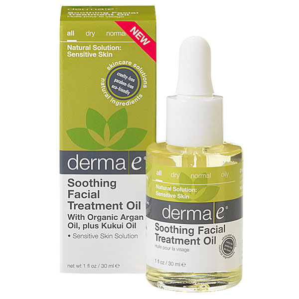 Derma-E Skin Care Soothing Facial Treatment Oil with Argan and Kukui Oils, 1 oz, Derma-E Skin Care