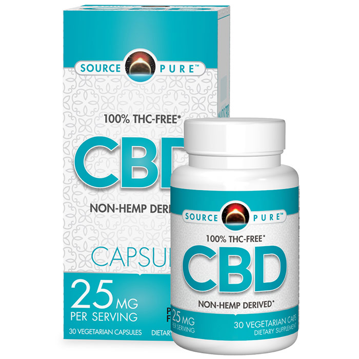 SourcePure CBD 25 mg, 30 Vegetarian Capsules, Source Naturals